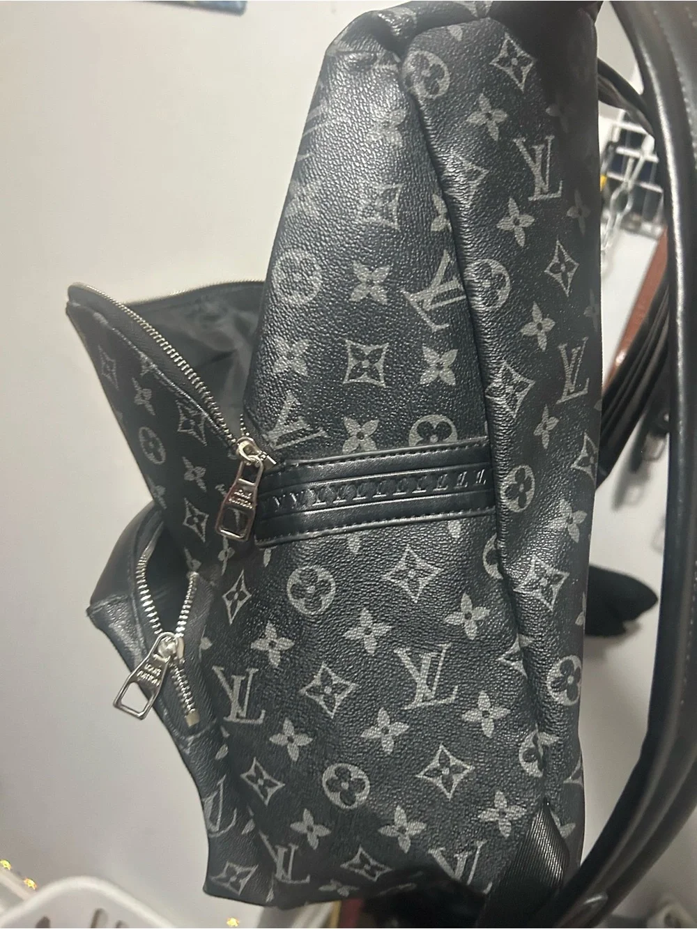 Louis Vuitton Black & Gray Monogram Backpack